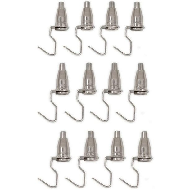 20 Pcs Adjustable Metal Art Gallery Display Hanger Hooks, Professional Wire Rope Rail Picture Hanging Hooks, Hanger System Accessories for 1mm-2mm