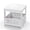 White | D, variant on Hassch Outdoor End Table with Storage, 17in Side Table with Arch Design for Indoor Lawn Balcony Poolside, White