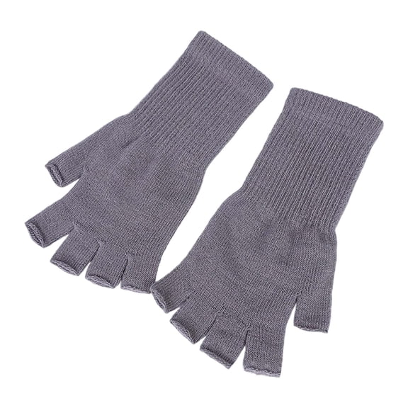 Daznico Kids Thermal Long Sleeve Mittens Acrylic Knitted Half Finger Gloves for Winter Outdoor Play Cozy Warm Fashionable