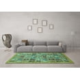 thumbnail image 3 of Ahgly Company Indoor Rectangle Abstract Turquoise Blue Modern Area Rugs, 3' x 5', 3 of 4