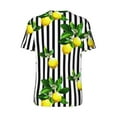 thumbnail image 3 of Balery Lemons on Striped Baseball Jersey for Men Casual Button Down Shirts Short Sleeve Active Team Sports Uniform-Small, 3 of 9