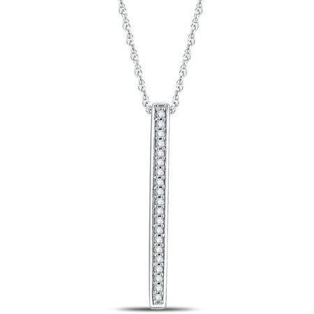 0.10 Carat T.W. Diamond Accent Pendant, 10kt White Gold, 18 Chain