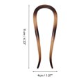 thumbnail image 4 of Accesorios para el cabello Unique Bargains 1 Pc Pinza para el cabello en forma de U 4.33"x1.57" Marrón oscuro Marrón transparente, 4 of 5