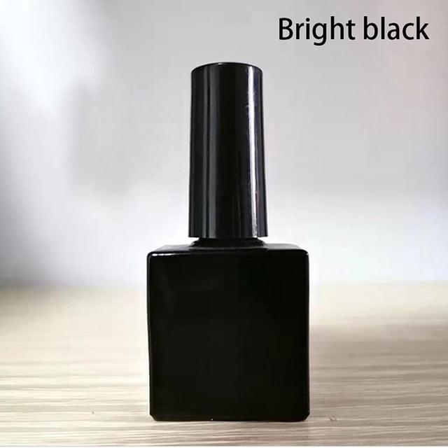 Botella de vidrio vacía para esmalte de uñas, contenedor de Gel portátil transparente, caja de almacenamiento llena, cepillo de tubo de maquillaje redondo cuadrado, 2ml, 5ml, 10ml, 15ml Gao Jinjia LED
