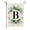 B, variant on Monogram Letter H Linen Garden Flag 12x18 Double Sided Printed,Customizable Last-Name Initial Yard Flag for Outdoor