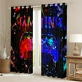 thumbnail image 2 of Gaming Curtains & Drapes Gamer 30%-50% Blackout Curtains ,Video Game Console Gaming Window Curtains Bedroom Decor,Gamepad Black Red Blue Tie Dye Window Treatments, 2 of 6