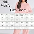 thumbnail image 4 of MecTo Women Plus Size Fluffy Pajamas Sets, Lady Fleece Long Sleeves PJ, Grey, 2 piece, Size 5XL, 4 of 10