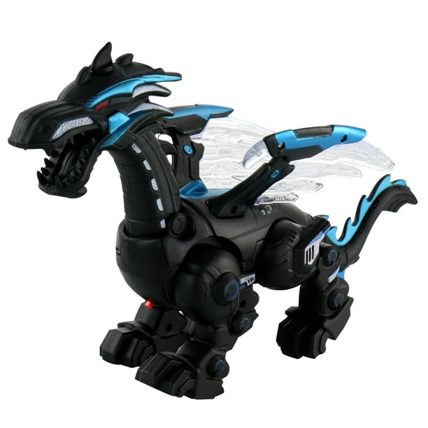 Robo King Fire Dragon with Fire Breathing Action in Black - Walmart.com