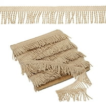 Dark Beige Fringe Trim, 11 Yards x 55mm Fringe Trim Curtain Tassel Fringe Trim Fabric Trims Sewing for Curtain Sofa Clothes DIY Decoration