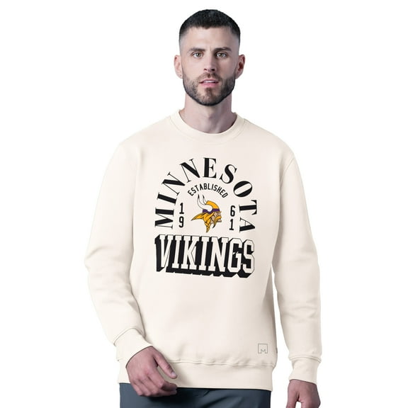 Men's MSX by Michael Strahan  White Minnesota Vikings Whiteout Tri-Blend Sweatshirt