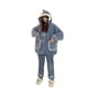 thumbnail image 3 of Pijama de invierno para mujer, dulce y lindo traje acolchado de terciopelo coral con capucha de tiburón de dibujos animados de viento, ropa para el hogar, 3 of 3