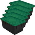 thumbnail image 1 of Caja Apilable VentDepot BoxUpGreen 5 Piezas 102 Lt 77x52x38cm Polietileno Negro/Verde, 1 of 1