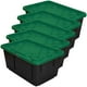 thumbnail image 1 of Caja Apilable VentDepot BoxUpGreen 5 Piezas 102 Lt 77x52x38cm Polietileno Negro/Verde, 1 of 1