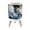 Color 2, variant on Small Trash Can with Lid Abstract Beach Sea Summer Grunge Wave Sand Pastel Crayon Drawing 1.8 Gallon Dog Proof Trash Can Round Garbage Can Waste Bin Wastebasket for Bathroom Bedroom Living Room