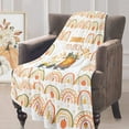thumbnail image 6 of Fall Throw Blanket Pumpkin Blanket Thanksgiving Harvest Home Decor Autumn Leaves Rainbow Pumpkin Soft Fleece Blankets for Couch Chair Bedroom (50" x 60"), 6 of 6