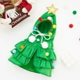 thumbnail image 4 of Dalrosia Cat Christmas Outfit Red Pet Cloak with Hat with Star and Pompoms Puppy Cape Clothes Xmas Tree Elf Costumes Party Pet Supplies Accessories for Small Dogs Cats Pet Santa Presents, 4 of 6