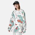 thumbnail image 3 of Yiaed Music Lover Dinosaur Print Sun Shirts UPF 50+ Protection Hoodie Rash Guard Shirt UV Shirt Long Sleeve Fishing Outdoor Lightweightase-Medium, 3 of 5