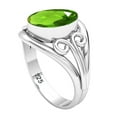 thumbnail image 2 of 925 Sterling Silver Ring Peridot Quartz Handmade Jewelry, 2 of 9