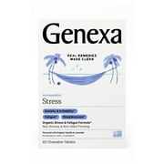 Angle View: Genexa Stress Homeopathic Anxiety Relief Chewable Tablets, 60 Ct