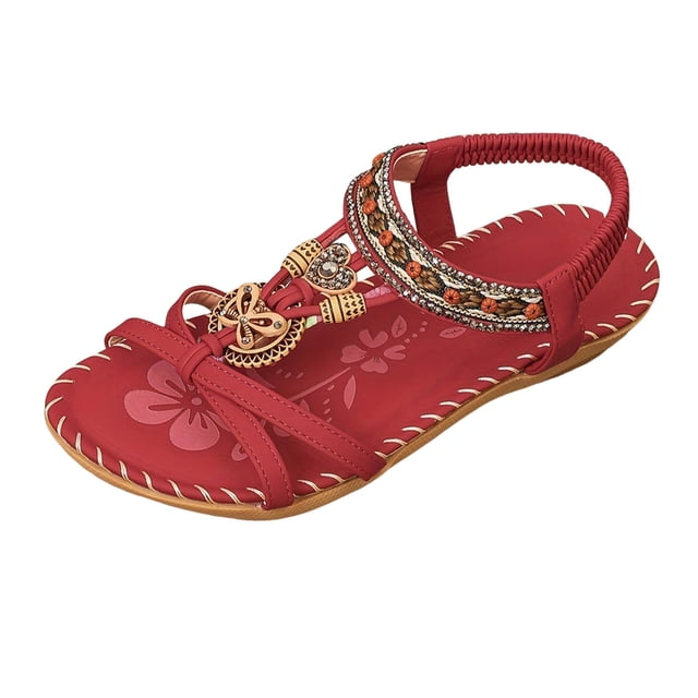 Women's Sandals Elegant Summer Low Wedge Sandals for Women Arch Support Sandals Women's Toe Separator Comfortable Orthopaedic Jean Sandals for Women Rope Sandals for Women Footbed Slingback