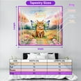 thumbnail image 5 of Welcome Spring Fairy Maine Coon in Flower Meadow Tapestry Cat Lover Kitten Owner Gifts Wall Hanging Backdrop Home Decor - 13002, 5 of 5