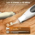 thumbnail image 5 of Oneisall FC11 Dog Paw Trimmer with LED Light, Low Noise Paw Trimmer for Dogs & Cats, 0.8inch Widen Blade Cordless Dog Trimmer for Grooming - White, 5 of 9
