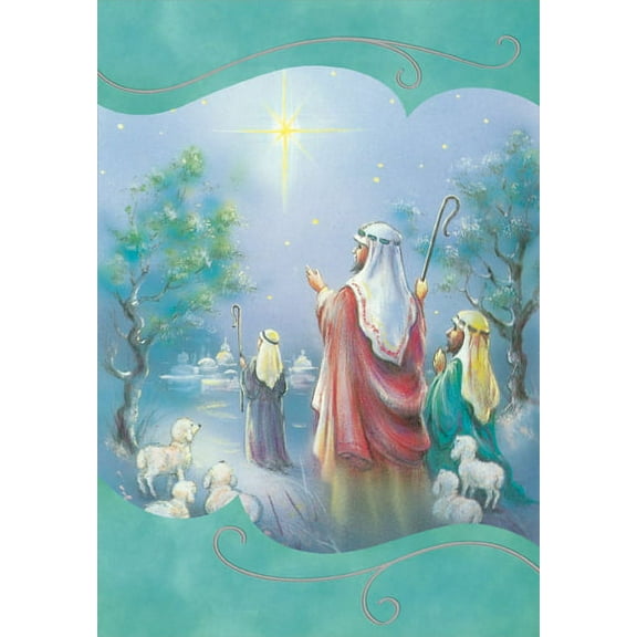 Designer Greetings Following the Star Religious Christmas Card