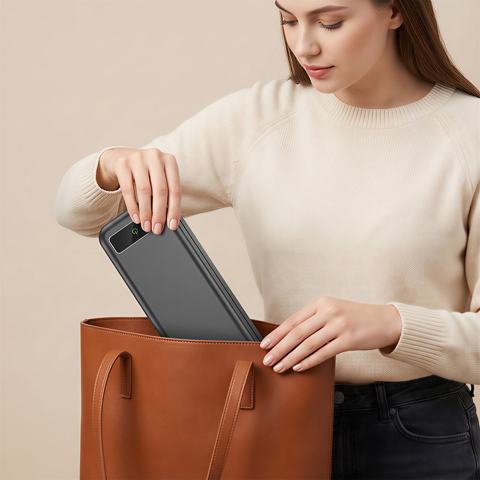 Phomemo Upgraded Portable Printers Wireless for Travel, Bluetooth Inkless Thermal Printer Support 8.5" X 11" US Letter, Mobile Printer for Phone Laptop, with 4 Rolls Paper and a Storage Pouch