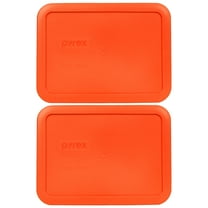 Pyrex 7210-PC 3-Cup Pumpkin Orange Replacement Storage Lid (2-Pack)