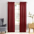 thumbnail image 2 of Sun Zero Barrow Energy Efficient Rod Pocket Curtain Panel, 54" x 63", Brick Red, One Panel, 2 of 2