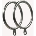thumbnail image 2 of Curtain Ring Metal 28-Pcs 2.0" Inner Diameter with Flat Eyelet fit up 1.5" Rod (Satin Nickel,28), 2 of 4