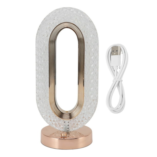 Lámpara de noche de mesa de cristal, 3 vías, regulable, innovadora, de lujo, moderna, LED, lámpara de escritorio táctil de cristal para dormitorio, cabecera, hogar