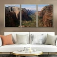 thumbnail image 3 of wall26 Framed Wall Art Print Set Aerial View Arizona Grand Canyon Valley Nature Wilderness Photography Realism Rustic Colorful Multicolor Ultra for Living Room, Bedroom, Office - 24"x36"x3, 3 of 4
