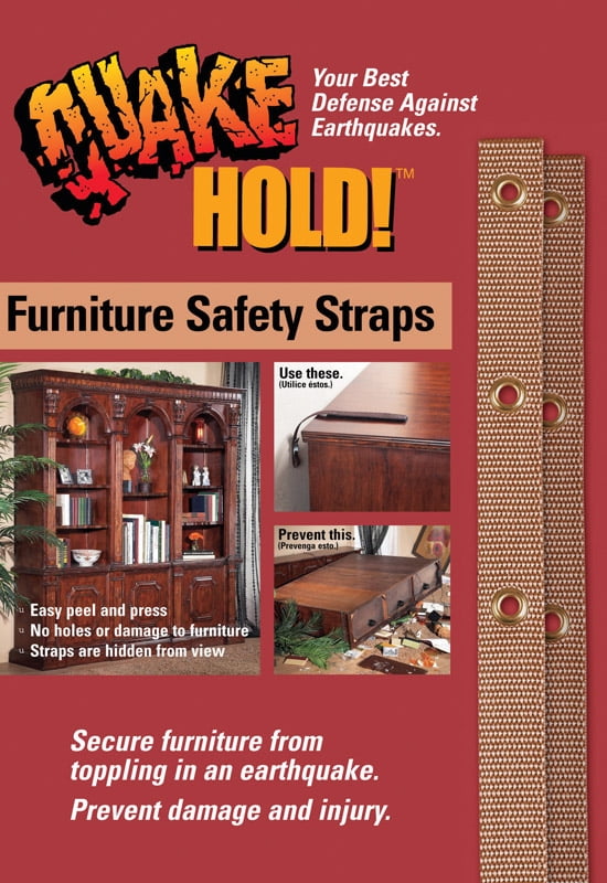 QuakeHOLD! 4161 Oak Furniture Safety Strap, by Ready America