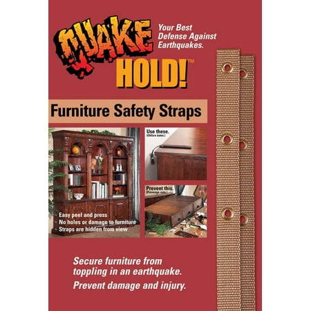 QuakeHOLD! 4161 Oak Furniture Safety Strap, by Ready America