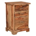 thumbnail image 2 of Taran Designs Darcy 3-drawer Live Edge Solid Wood Filing Cabinet in Brown, 2 of 12