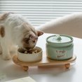 thumbnail image 4 of Fuente de agua de cerámica para gatos de 1000 ml, fuente automática para perros pequeños y medianos, dispensador de agua potable para mascotas con carga USB, 4 of 5