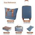 thumbnail image 6 of Smicure Carry On Luggage Set 5 Piece with Spinner Wheel, Hardside Lightweight Suitcase with Duffel Bag and Travel Essentials, Blue, 6 of 7