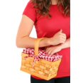 thumbnail image 1 of Red Gingham Hand Basket, 1 of 3