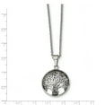 thumbnail image 3 of Collier Arbre de Vie Antique en Acier Inoxydable Poli 20 Po, 3 of 3