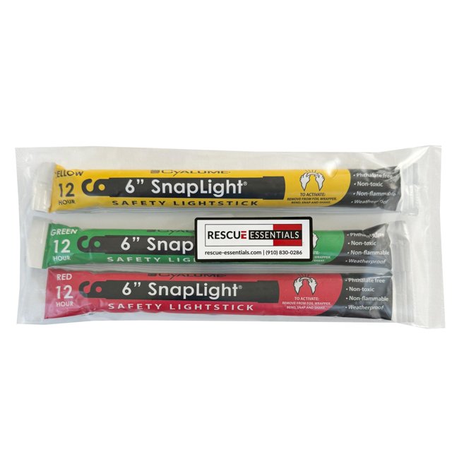 Rescue Essentials CYALUME TRIAGE Light Stick Combo (3 Pack)