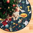 thumbnail image 5 of GZHJMY Halloween Ghost Pumpkin Christmas Tree Mat, Round Christmas Tree Stand Mat Decoration for Holiday Party Home Christmas Day Ornaments Floor Door, 28.3", 5 of 6