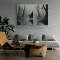 thumbnail image 3 of JFHCQJPK Witch in the Forest Halloween Print Wall Art Poster Witch Decor Vintage Print Dark College Wall Art Victorian Gothic Room Decor Canvas Wall Print8x12in Metal blackFramed, 3 of 8