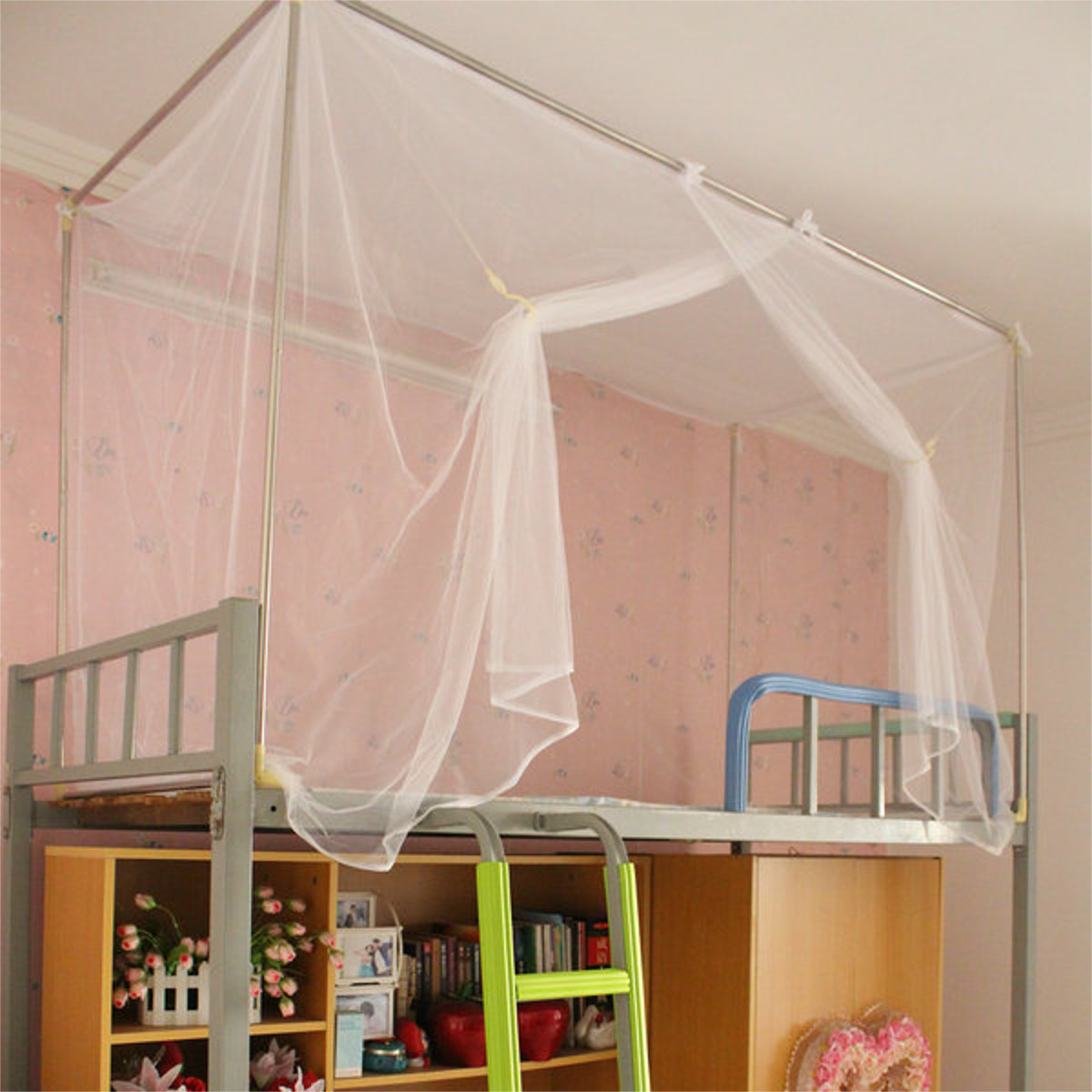 Students mosquito net white encrypted dormitory bedroom single or double bunk bed nets Product