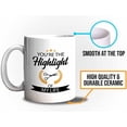thumbnail image 5 of Barber Coffee Mug 11 oz White - You're The Highlight - Hairdresser Stylist Beautician Shaver Male Female Hairstylist Beauty Salon Hair Salon Cosmetologist Philocalist, 5 of 7