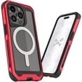 thumbnail image 1 of Funda GHOSTEK Atomic para iPhone 15 PRO MAX Aluminio Roja Transp MagSafe, 1 of 9