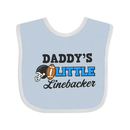 

Inktastic Daddys Little Linebacker Boys or Girls Baby Bib