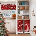 thumbnail image 2 of Christmas Reindeer Kitchen Window Curtains and Valances Set 36 Inch, Pine Tree Branches Winter Snowflakes Red Short Tier Curtain for Cafe Living Room Bathroom, Xmas 3 Pieces Set Kitchen Decor, 2 of 7