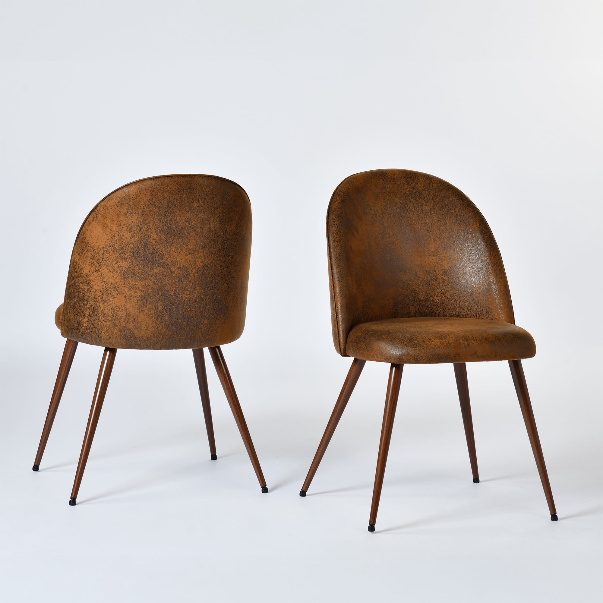 Homy Casa Accent Chair Set of 2, Stylish Chairs for Living Room or Entryway Nook, Brown