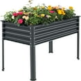 thumbnail image 4 of Galvanized Raised Garden Bed with Legs, Galvanized Planter Raised Garden Boxes Outdoor, Oval Large Metal Raised Garden Beds for Vegetables, 4 of 4